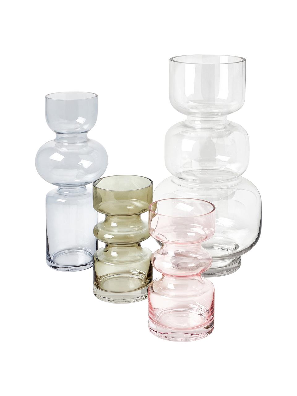 Mundgeblasene Glas-Vase Clea, Glas, Blau, Ø 13 x H 30 cm