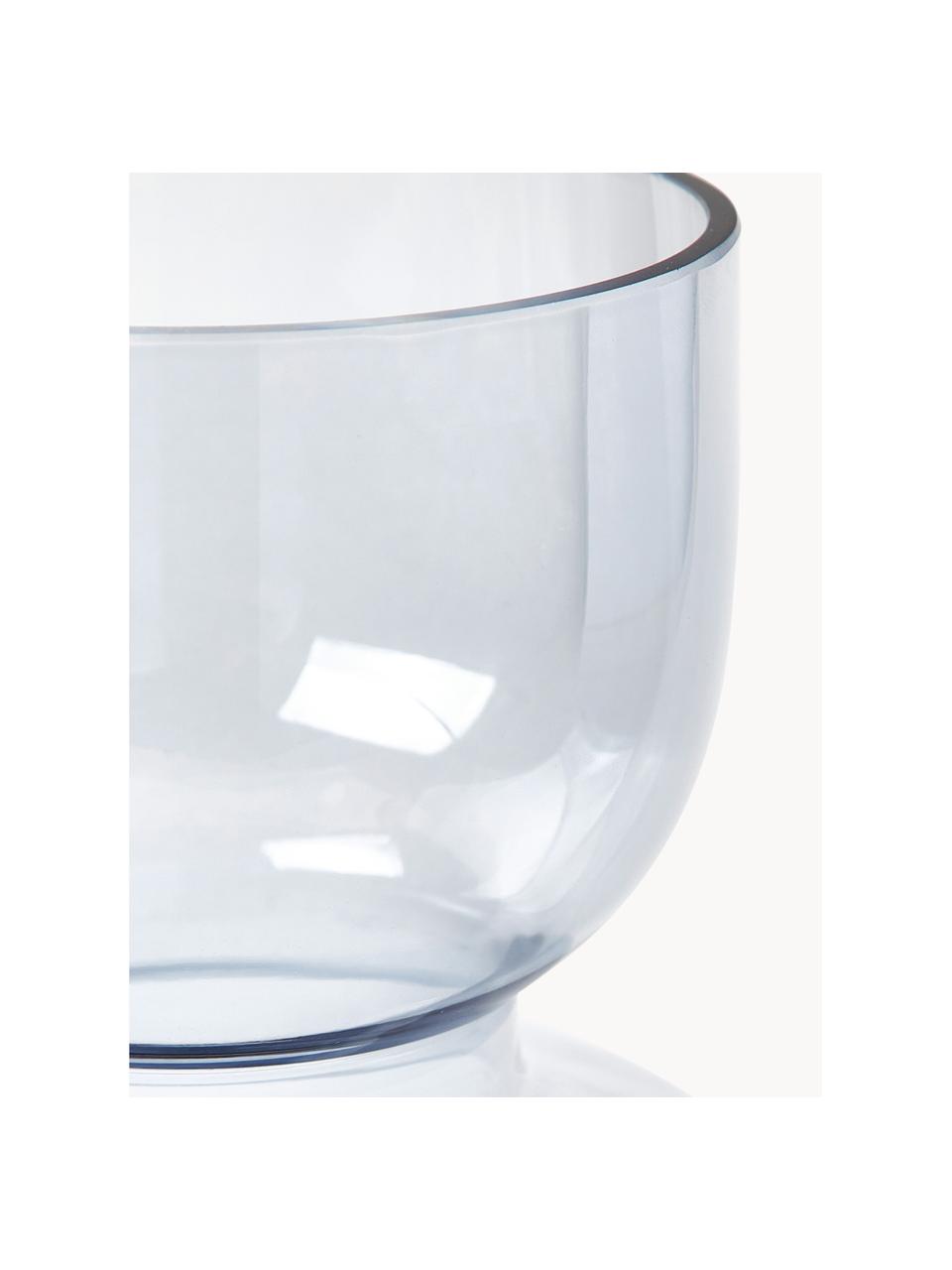 Mondgeblazen glazen vaas Clea, Glas, Grijsblauw, Ø 13 x H 30 cm