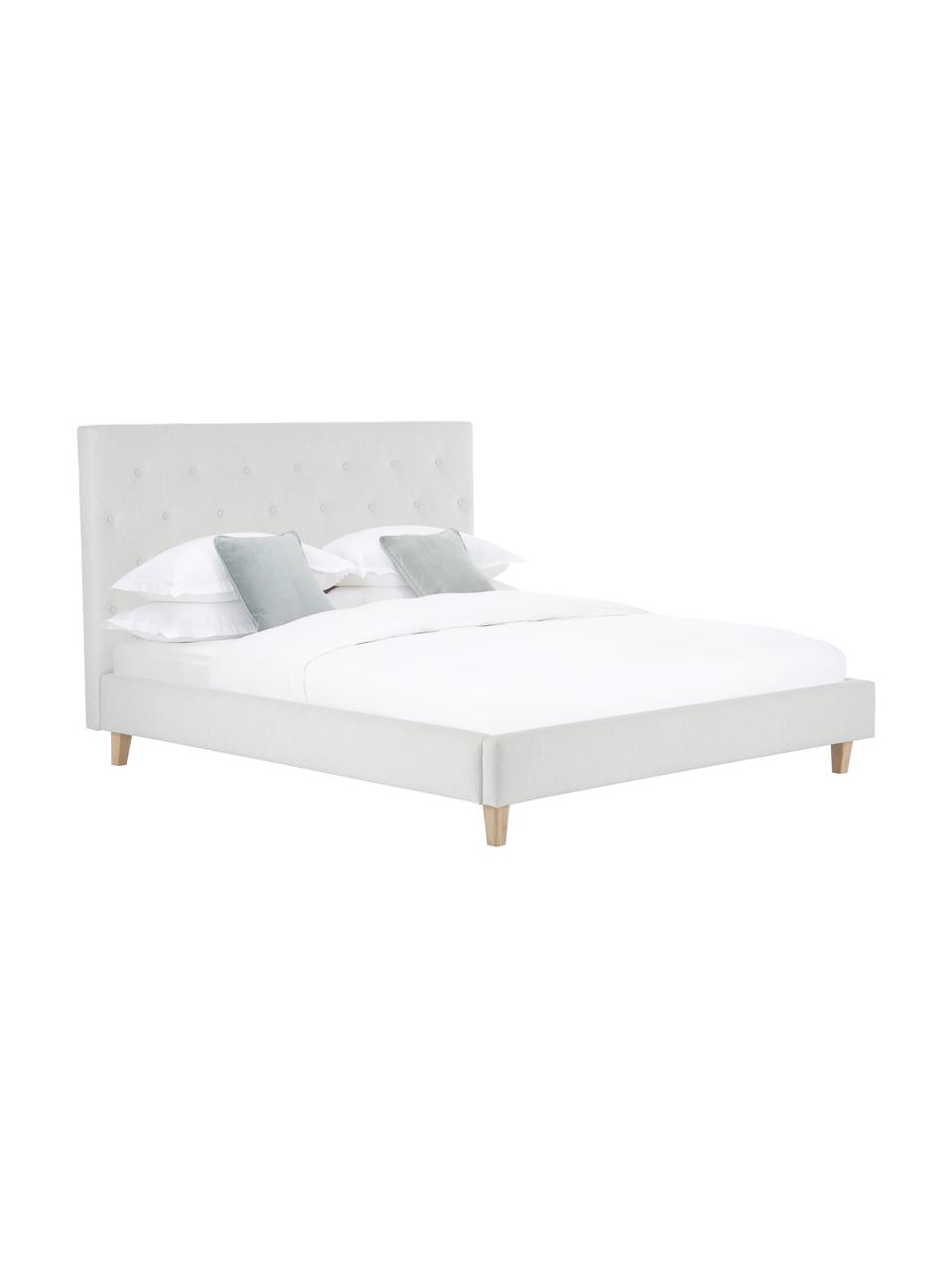 Čalouněná postel Serene, Světle šedá, Š 160 cm, D 200 cm