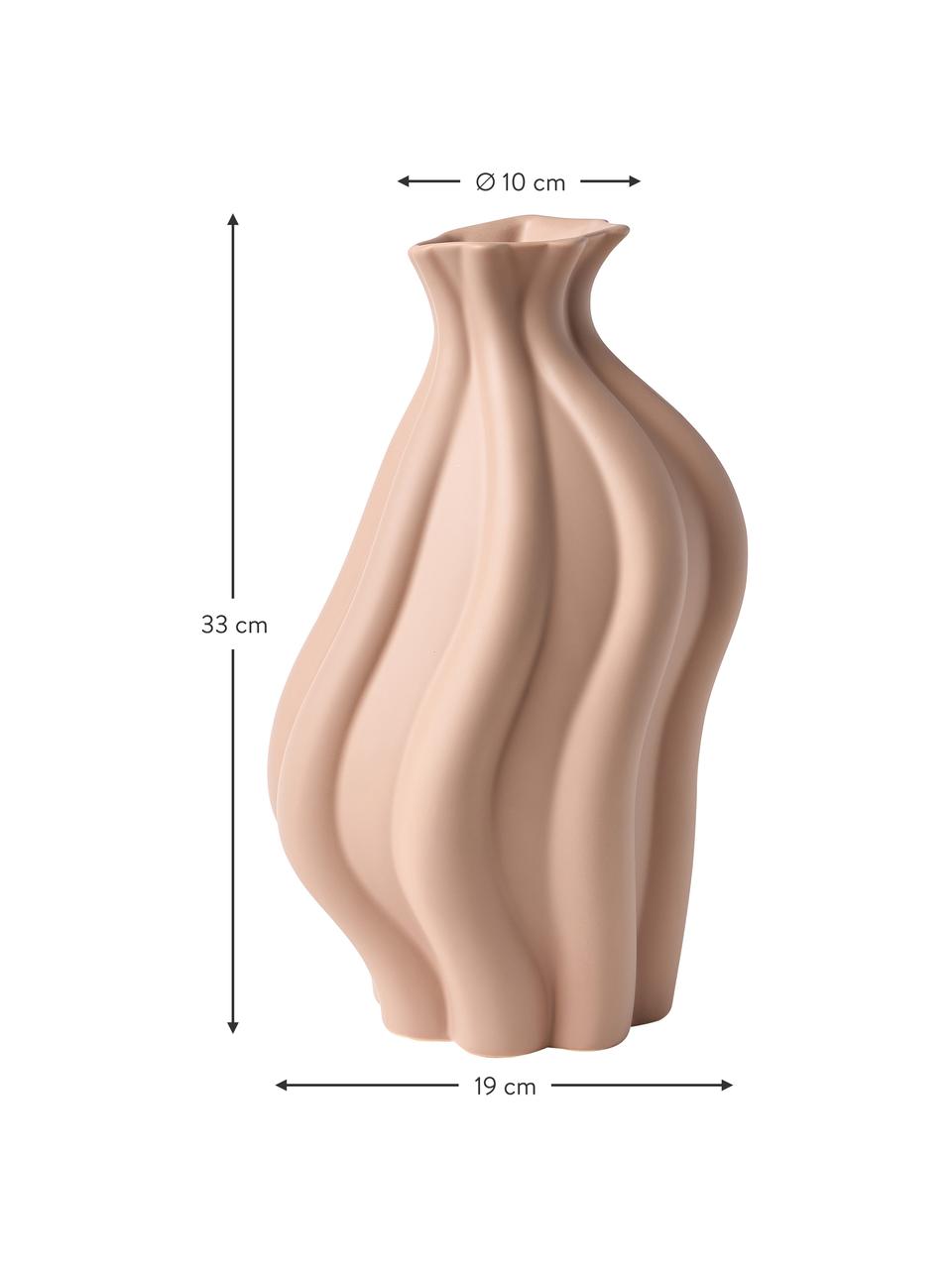 Vase en céramique Blom, Céramique, Couleur saumon, haut. 33 cm