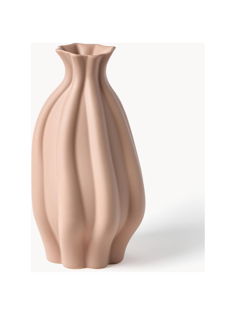Vase en céramique Blom, haut. 33 cm, Céramique, Pêche, larg. 19 x haut. 33 cm