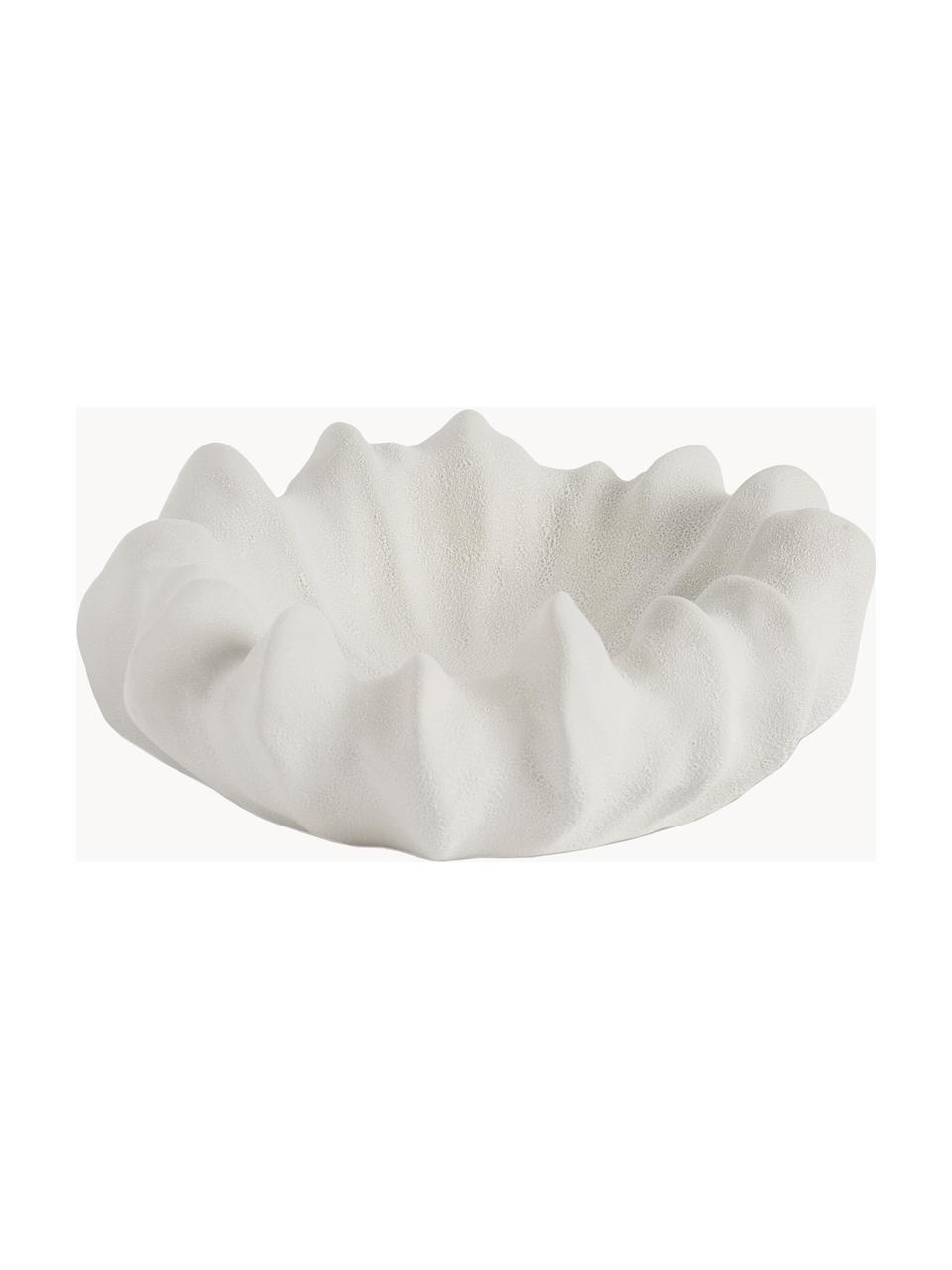 Coupe décorative en céramique Coral, Céramique, Blanc cassé, mat, Ø 26 x haut. 12 cm