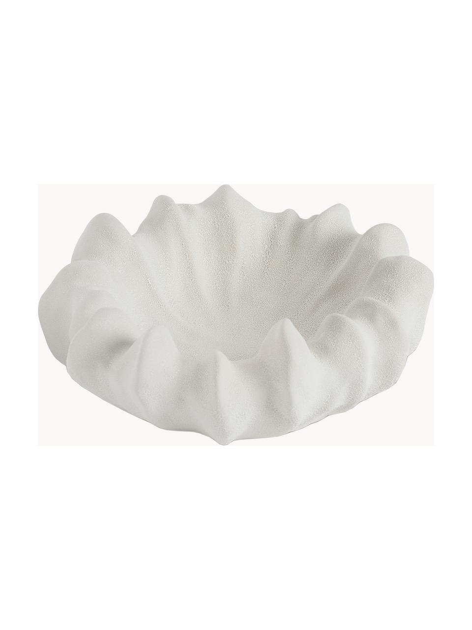 Coupe décorative en céramique Coral, Céramique, Blanc cassé, mat, Ø 26 x haut. 12 cm