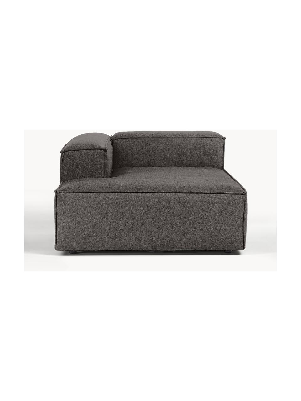 Ottomane-Eckmodul Lennon, Bezug: 100 % Polyester Der strap, Gestell: Massives Kiefernholz FSC-, Webstoff Anthrazit, B 119 x T 180 cm, Eckteil links