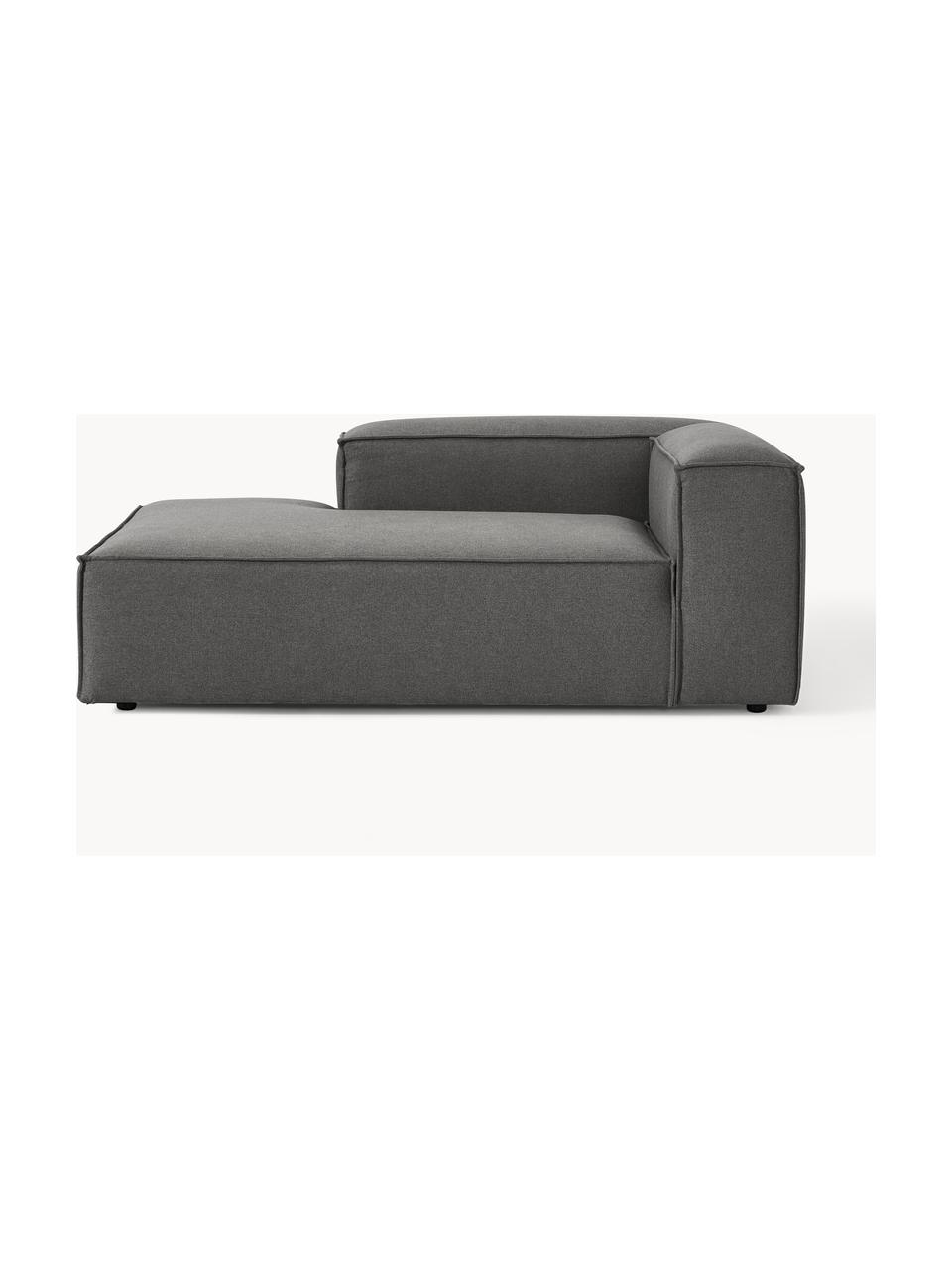 Chaise longue hoekmodule Lennon, Bekleding: 100% polyester De slijtva, Frame: massief grenenhout, multi, Poten: kunststof Dit product is , Geweven stof antraciet, B 119 x D 180 cm, hoekdeel links