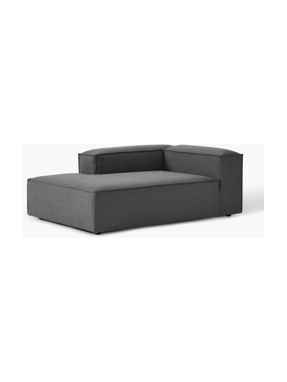 Diván modular Lennon, Tapizado: 100% poliéster Alta resis, Estructura: madera contrachapada de p, Patas: plástico Este producto es, Tejido gris antracita, An 119 x F 180 cm, chaise longue izquierda