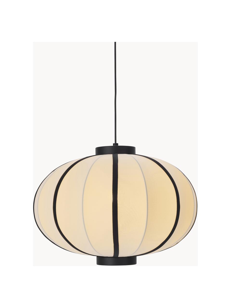 Hanglamp Ashley, Lampenkap: textiel, Lichtbeige, Ø 50 x H 35 cm