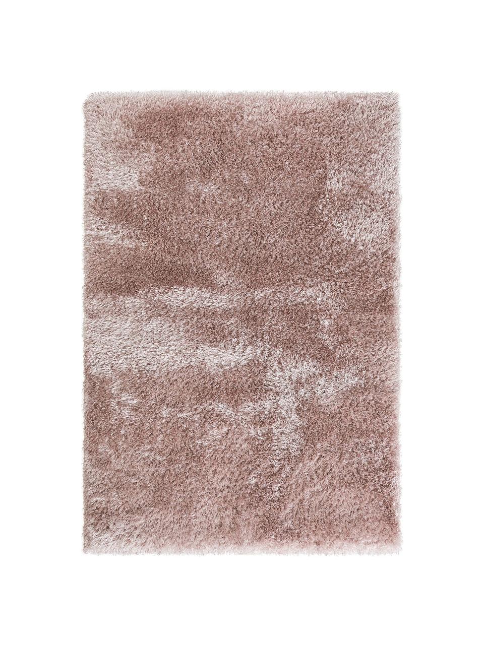 Glänzender Hochflor-Teppich Lea in Rosa, 50% Polyester, 50% Polypropylen, Rosa, B 300 x L 400 cm (Größe XL)