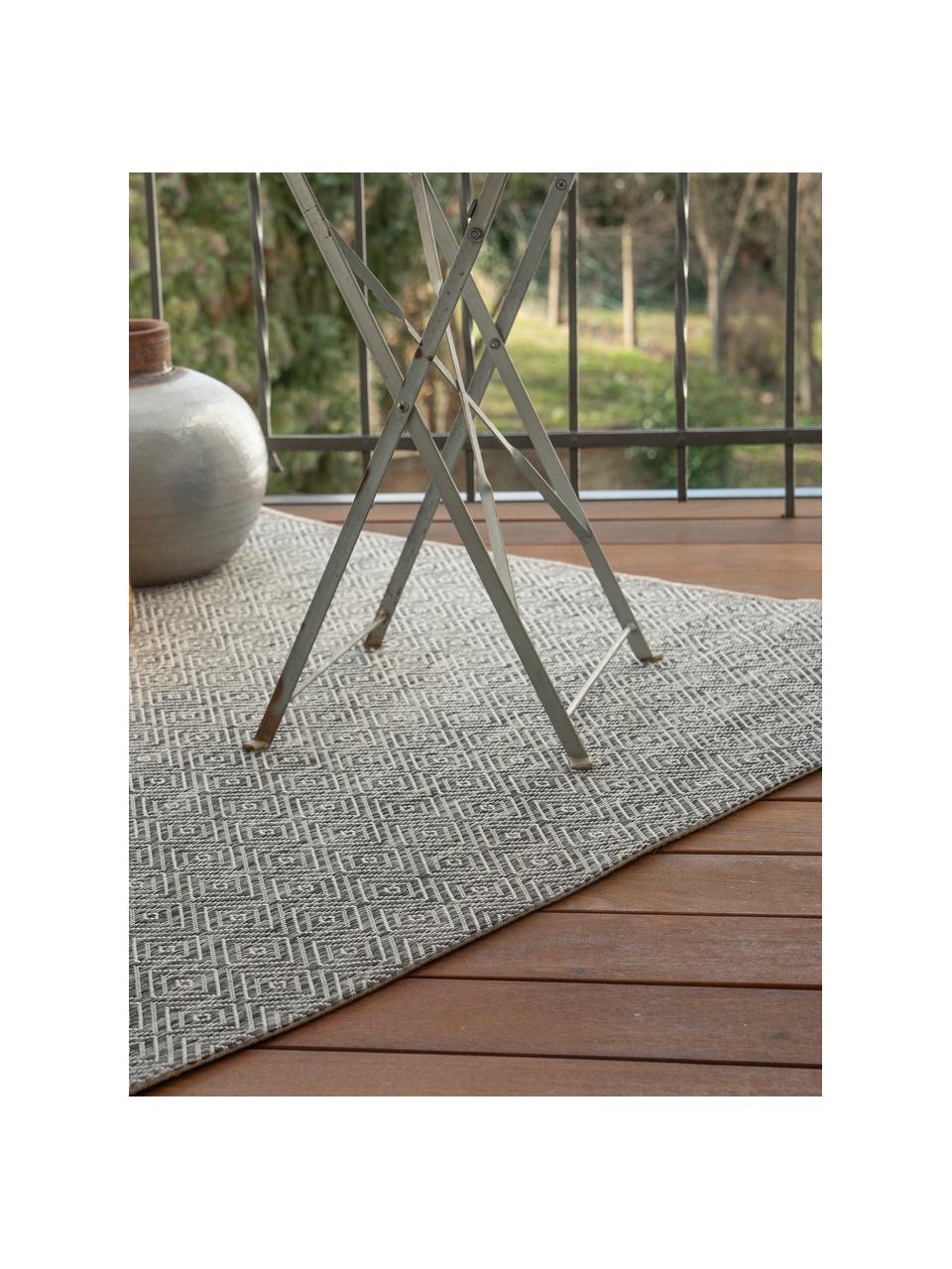 Interiérový a exterirérový koberec s grafickým vzorem Muster, 100 % polypropylen, Odstíny šedé, Š 160 cm, D 230 cm (velikost M)