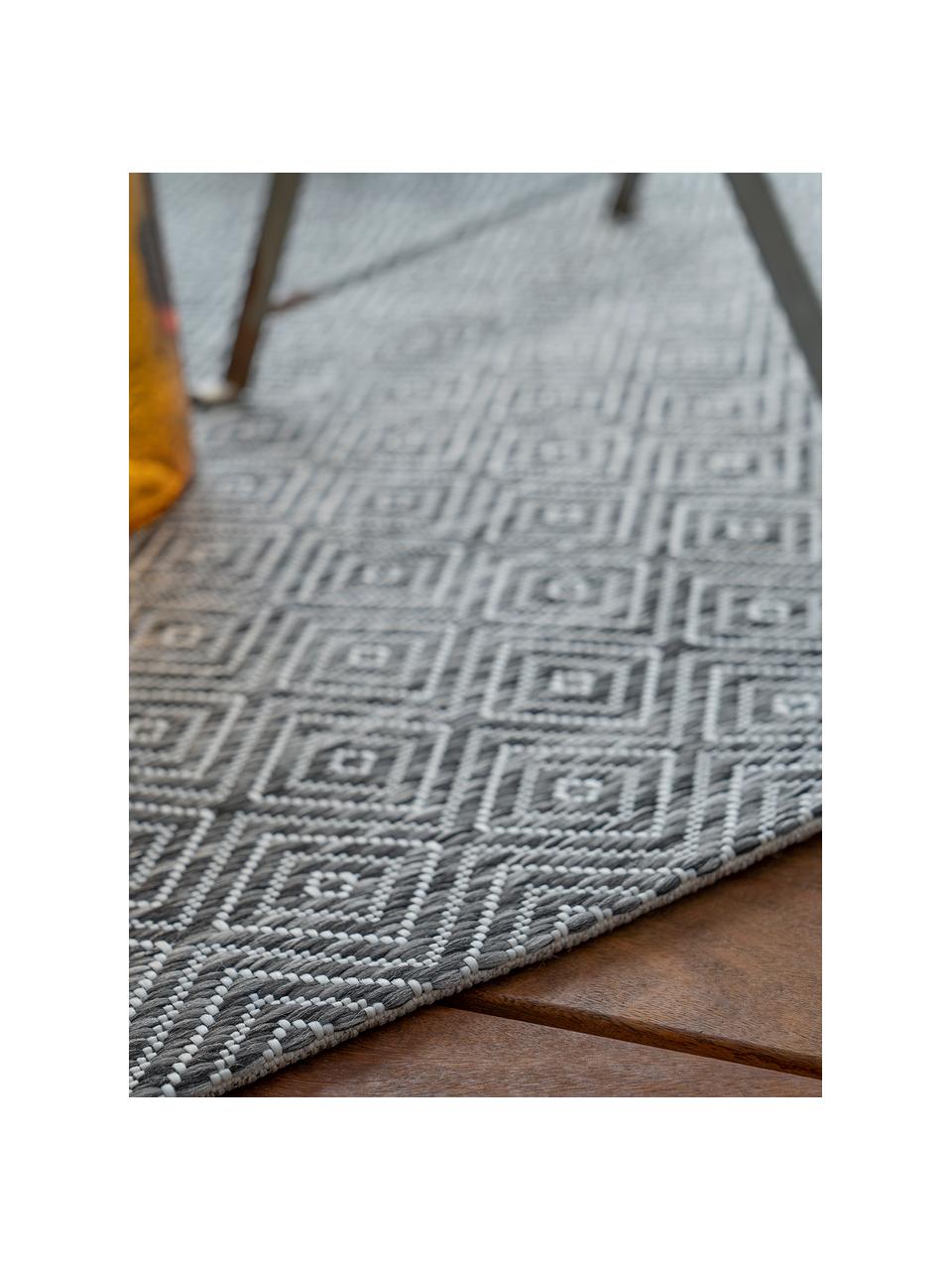 Tapis d'intérieur/d'extérieur avec motif graphique Nordic, 100 % polypropylène, Tons gris, larg. 160 x long. 230 cm (taille M)