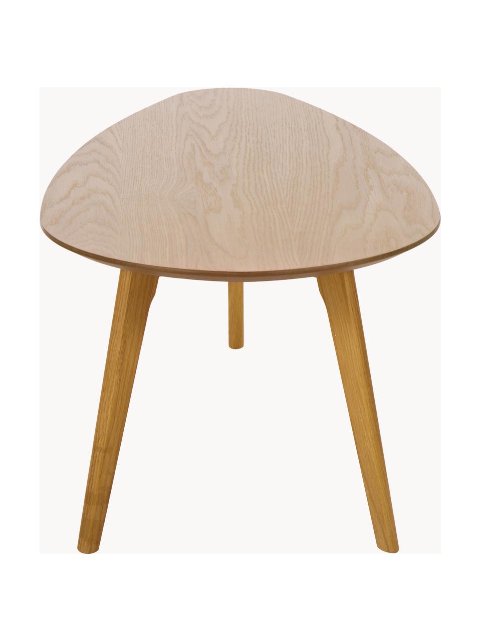Set 2 tavolini ovali da salotto in legno di quercia Bloom, Ripiani: Pannelli di fibra a media, Gambe: legno di quercia, Legno di quercia, Set in varie misure