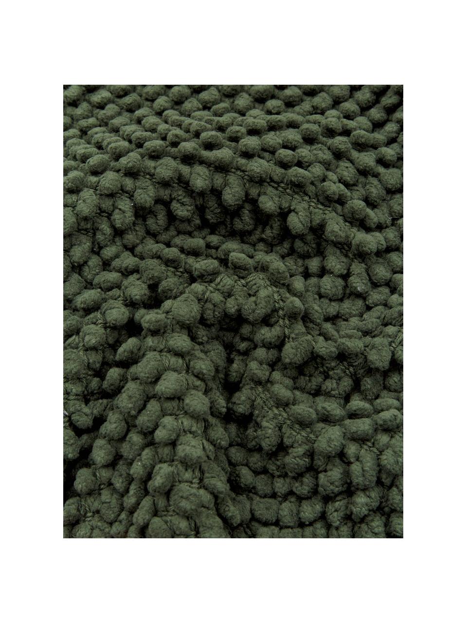 Federa arredo in cotone Indi, 100% cotone, Verde scuro, Larg. 45 x Lung. 45 cm