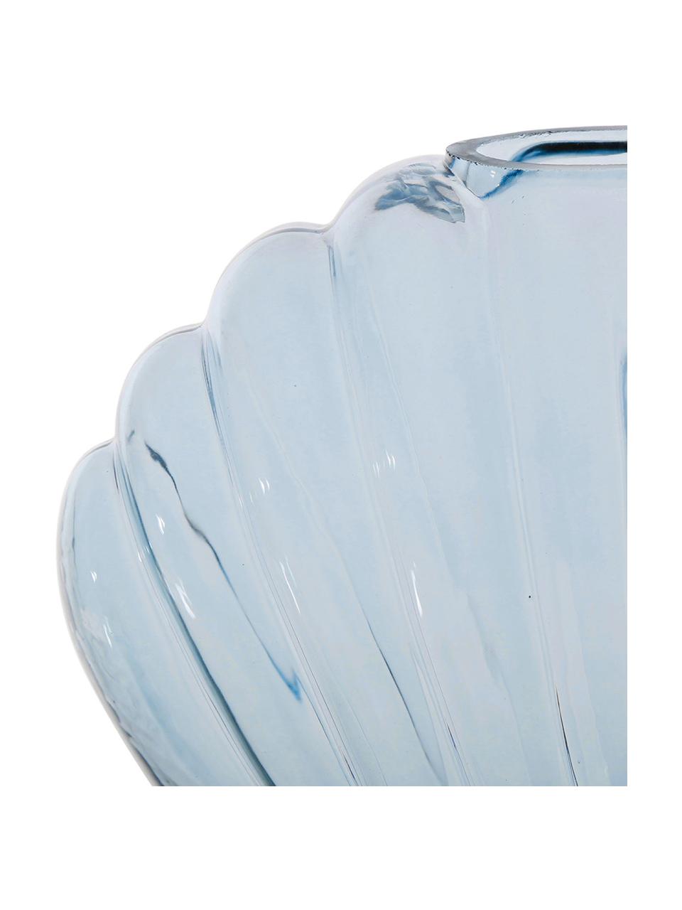 Wazon ze szkła Leucie, Szkło, Niebieski, transparentny, S 28 x W 22 cm