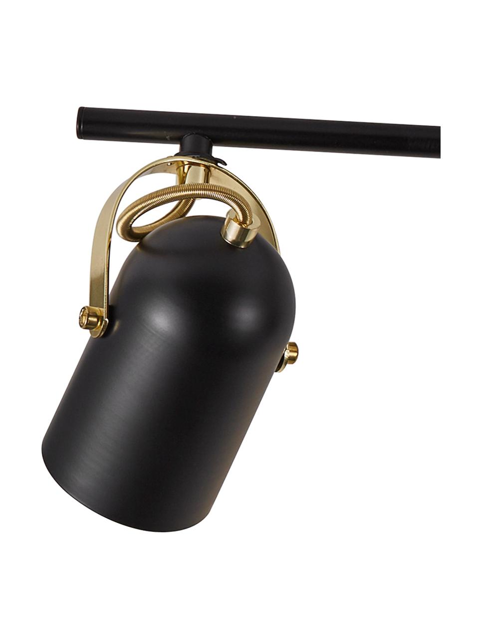 Lampa sufitowa w stylu retro Lotus, Czarny, odcienie mosiądzu, S 78 x W 20 cm