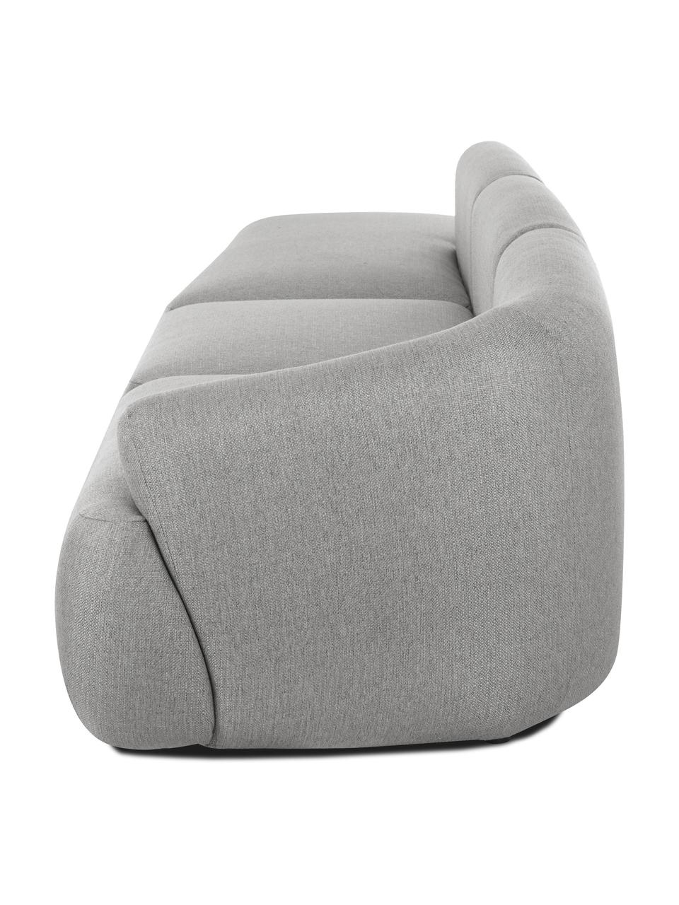 Szezlong modułowy Sofia, Tapicerka: 100% polipropylen Dzięki , Stelaż: lite drewno sosnowe, płyt, Nogi: tworzywo sztuczne, Szara tkanina, S 340 x G 95 cm, oparcie prawostronne