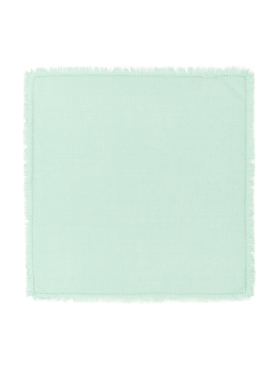 Serviettes de table en coton vert menthe Hilma, 2 pièces, Vert menthe