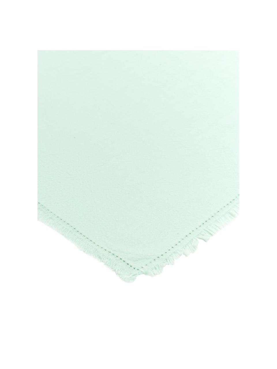 Servilletas de tela Hilma, 2 uds., Algodón, Verde menta, An 45 x L 45 cm