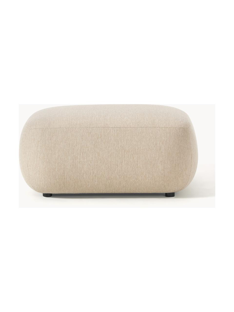 Puf reposapiés Sofia, Tapizado: 100% polipropileno Alta r, Estructura: madera de abeto, tablero , Patas: plástico El material util, Tejido beige claro, An 75 x F 96 cm