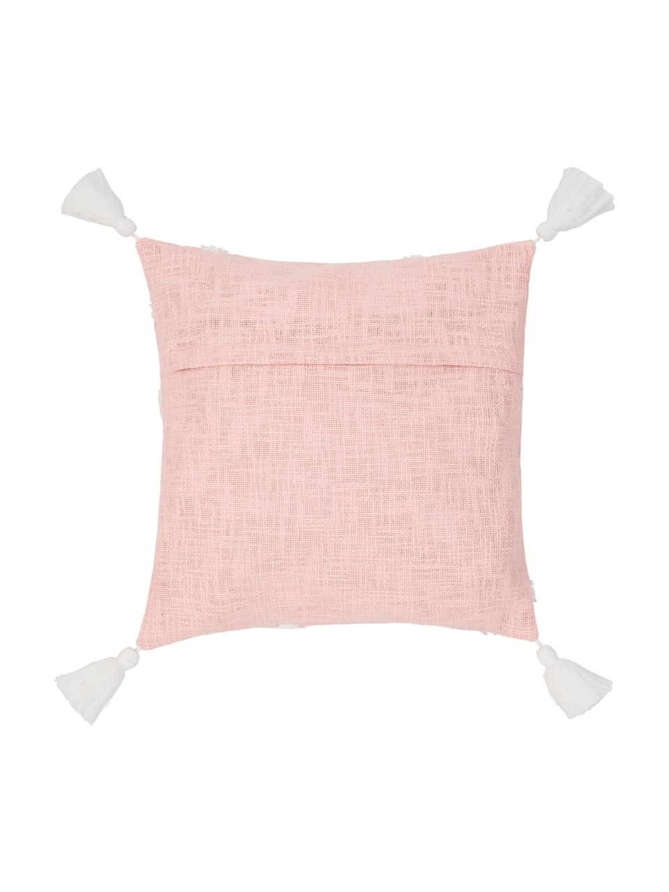 Poszewka na poduszkę z tuftowaną dekoracją Tikki, 100% bawełna, Morelowy, S 40 x D 40 cm