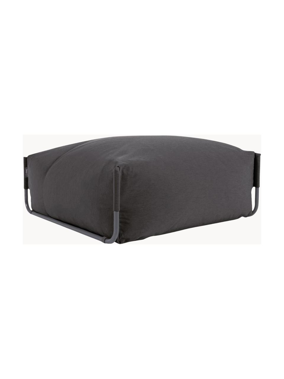 Pouf gonflable Square, Noir, larg. 101 x prof. 101 cm