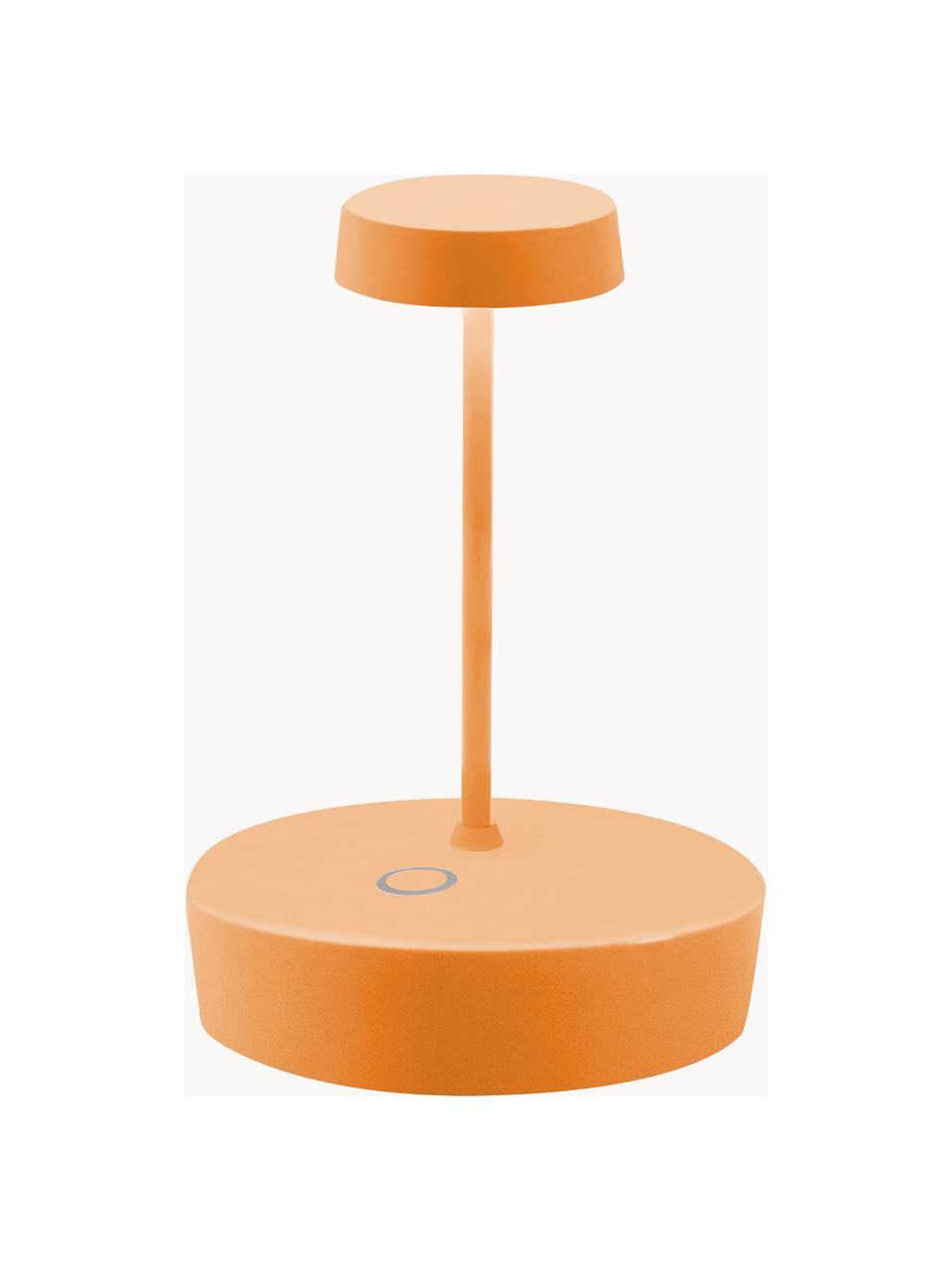 Lámpara de mesa LED móvil regulable Swap Mini, Lámpara: aluminio recubierto Cable, Naranja, Ø 10 x Al 15 cm
