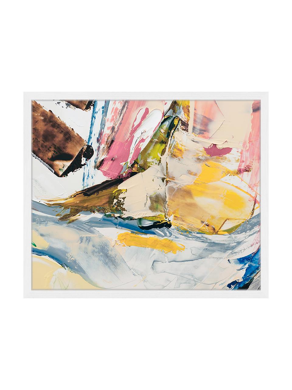 Stampa digitale incorniciata Abstract Art III, Immagine: stampa digitale su carta,, Cornice: legno verniciato, Multicolore, Larg. 63 x Alt. 53 cm