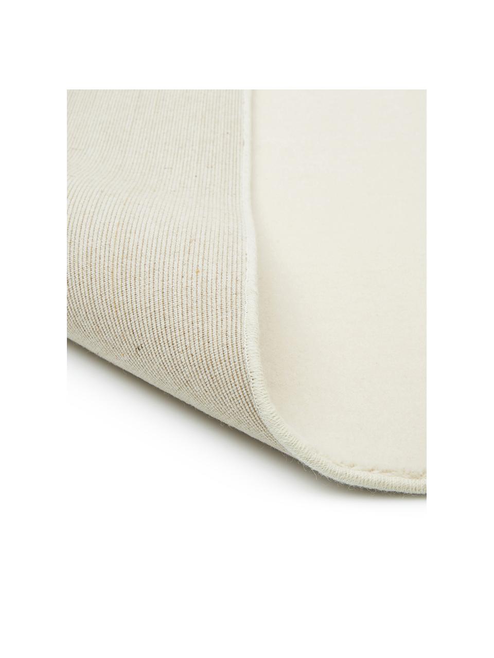 Wollen loper Ida in beige, Bovenzijde: 100% wol, Onderzijde: 60% jute, 40% polyester B, Beige, B 80 x L 250 cm
