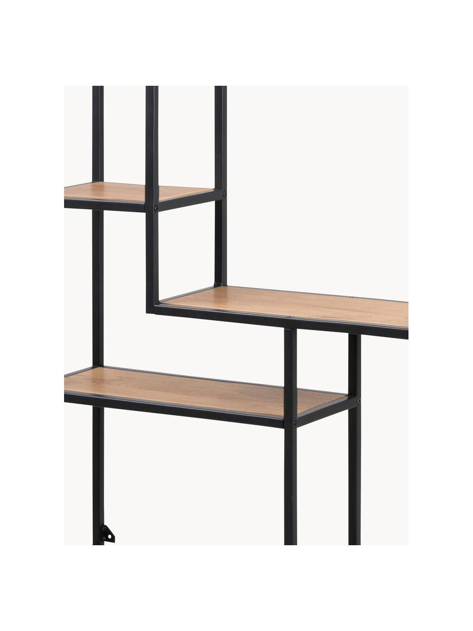 Étagère murale Seaford, Beige dans aspect bois, noir, larg. 75 x haut. 91 cm