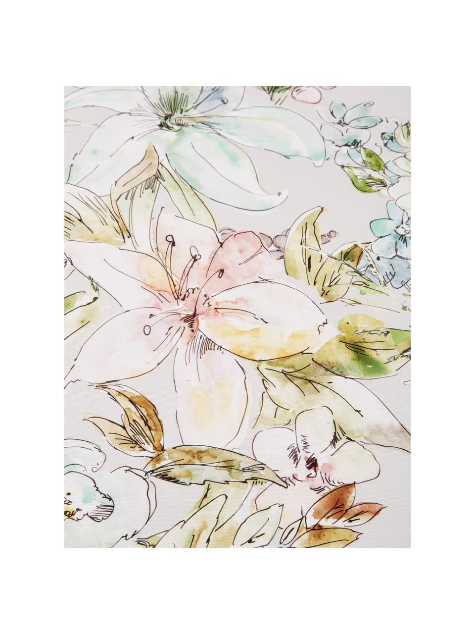 Runde Baumwoll-Tischdecke Angelina mit Blumenmotiv, 100% Baumwolle, Mehrfarbig, Ø 170 cm