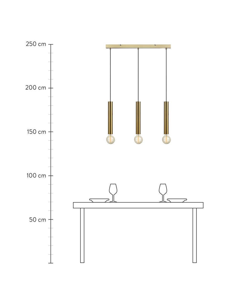 Grande suspension Sencillo, Couleur laitonnée, larg. 75 x haut. 36 cm