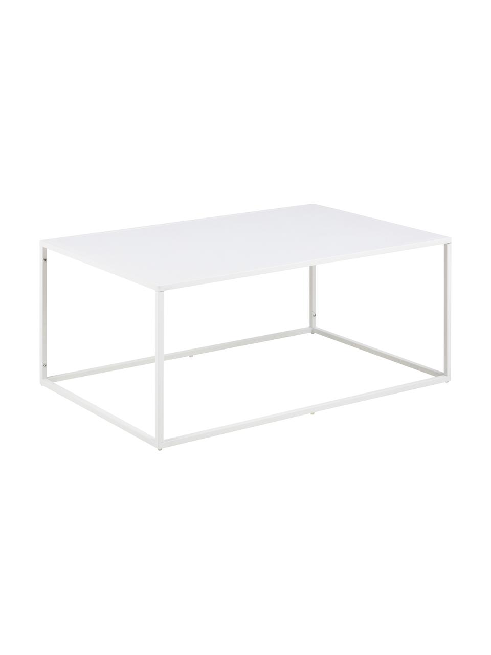 Stolik kawowy z metalu Neptun, Metal malowany proszkowo, Biały, S 90 x G 60 cm