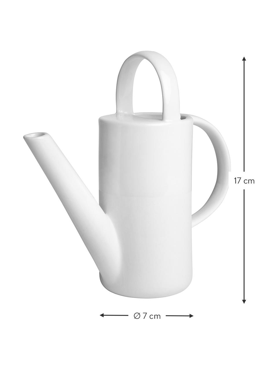 Arrosoir blanc en porcelaine Living, Porcelaine, Blanc, Ø 7 x haut. 17 cm