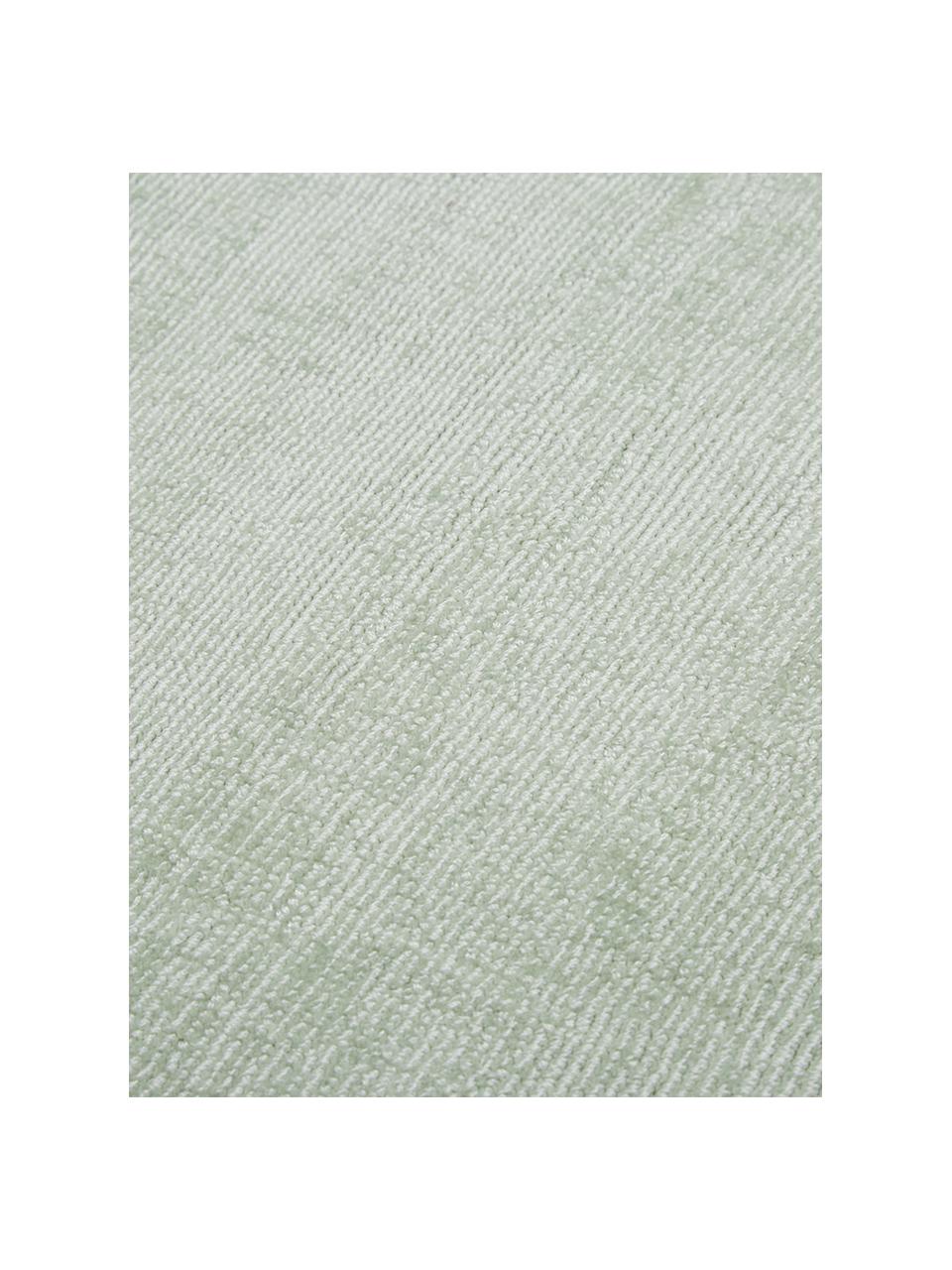 Handgewebter Viskoseteppich Jane, Flor: 100 % Viskose, Salbeigrün, B 160 x L 230 cm (Größe M)