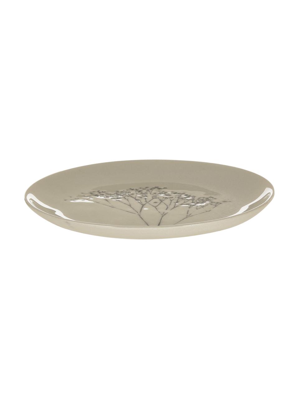 Plato postre artesanal Bea, Gres, Beige, Ø 22 cm