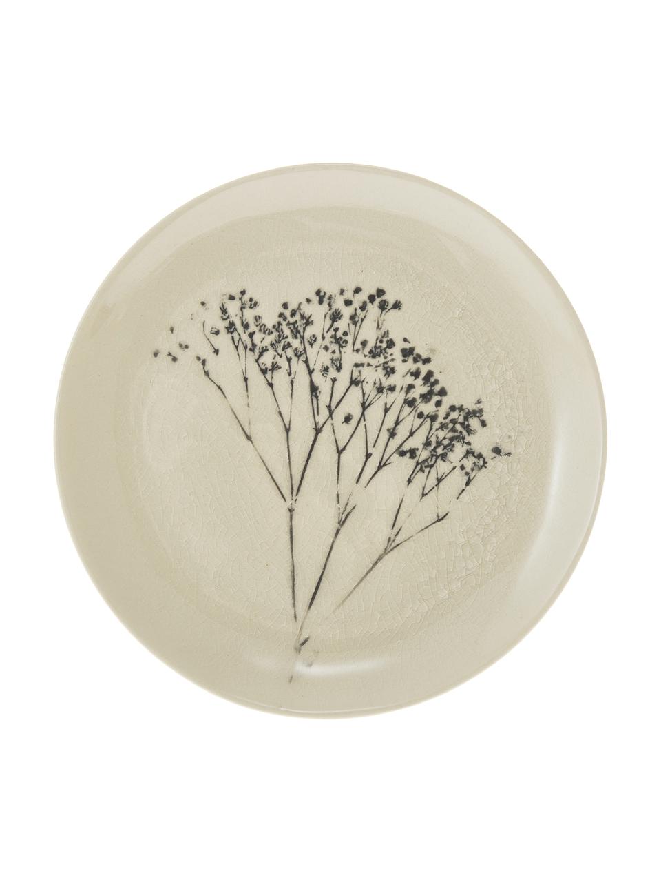 Plato postre artesanal Bea, Gres, Beige, Ø 22 cm