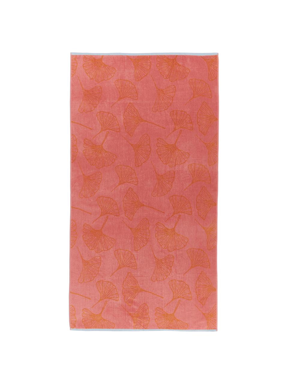 Plážová osuška s motívom Burnt, 100 %  bavlna, Bledoružová, oranžová, Š 100 x D 180 cm