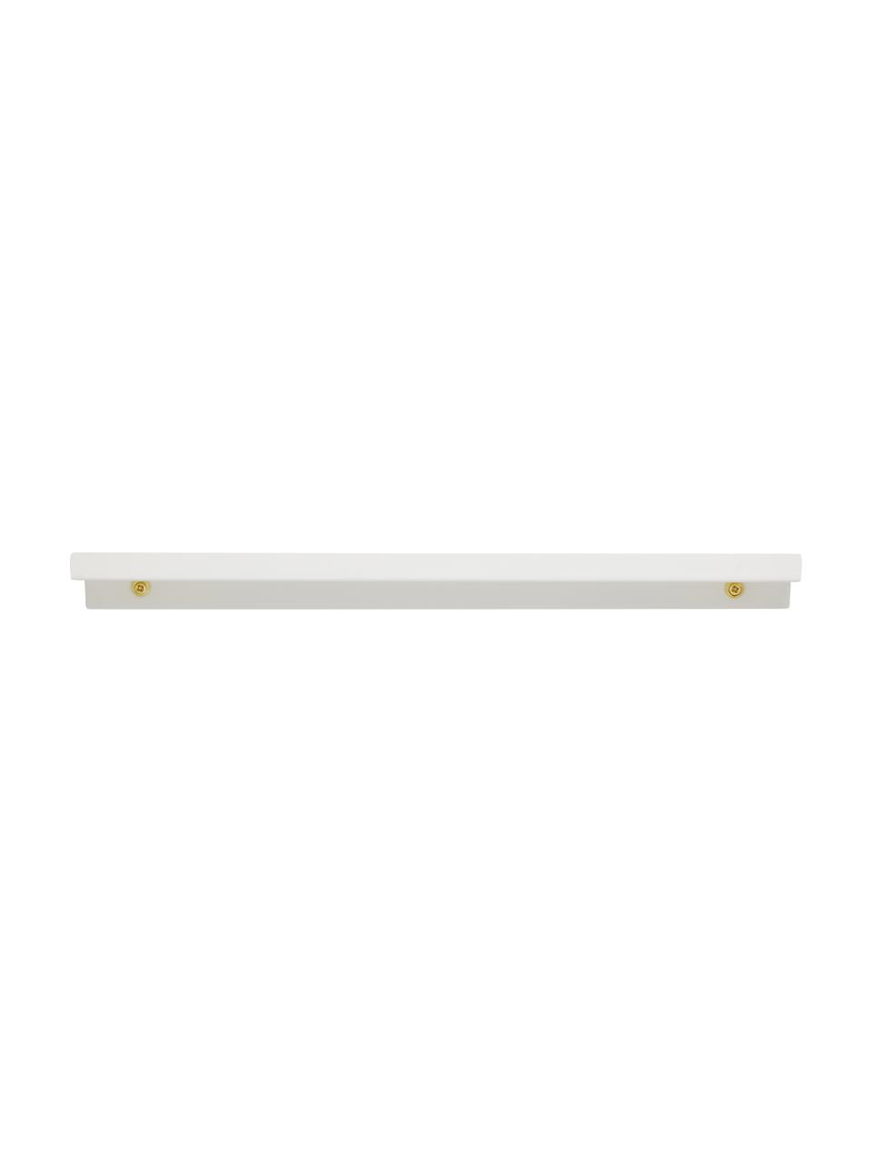 Ripiano bianco opaco Shelfini, Asta: metallo verniciato, Bianco, ottone, Larg. 50 x Alt. 6 cm