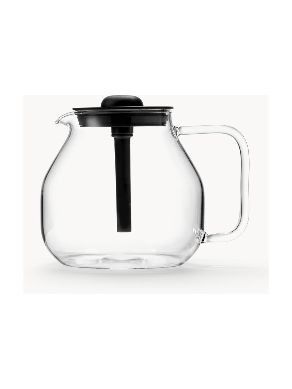 Cafetière à filtre System, Acier inoxydable, verre, plastique alimentaire sans BPA, Argenté, noir, larg. 32 x haut. 28 cm