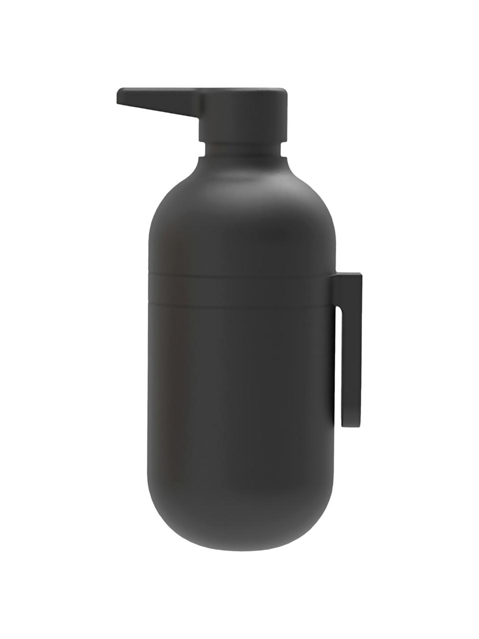Dispenser sapone nero Pumpit, Materiale sintetico, Nero, Ø 8 x Alt. 20 cm