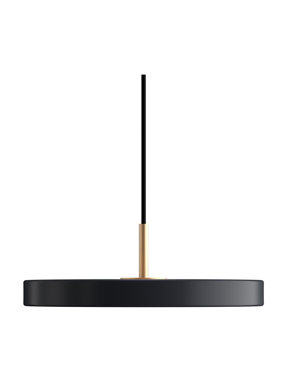 Dizajnová závesná LED lampa Asteria, Antracitová, odtiene zlatej, Ø 43 x V 15 cm