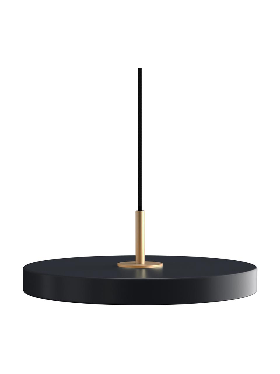 Dizajnová závesná LED lampa Asteria, Antracitová, odtiene zlatej, Ø 43 x V 15 cm