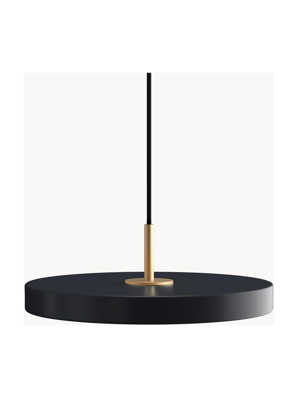 Suspension LED design Asteria, Noir, Ø 15 x haut. 6 cm