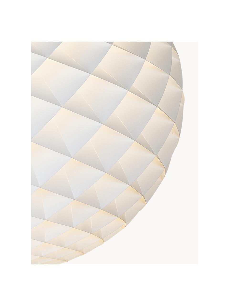 Lámpara de techo LED Patera, tamaños diferentes, Pantalla: película de PVC, Anclaje: aluminio cromado, acrílic, Cable: cubierto en tela, Bombilla incluida, 3000 K, Ø 45 x Al 43 cm