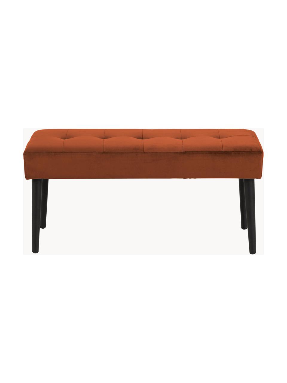 Banquette en velours Glory, Velours terracotta, larg. 95 x haut. 45 cm