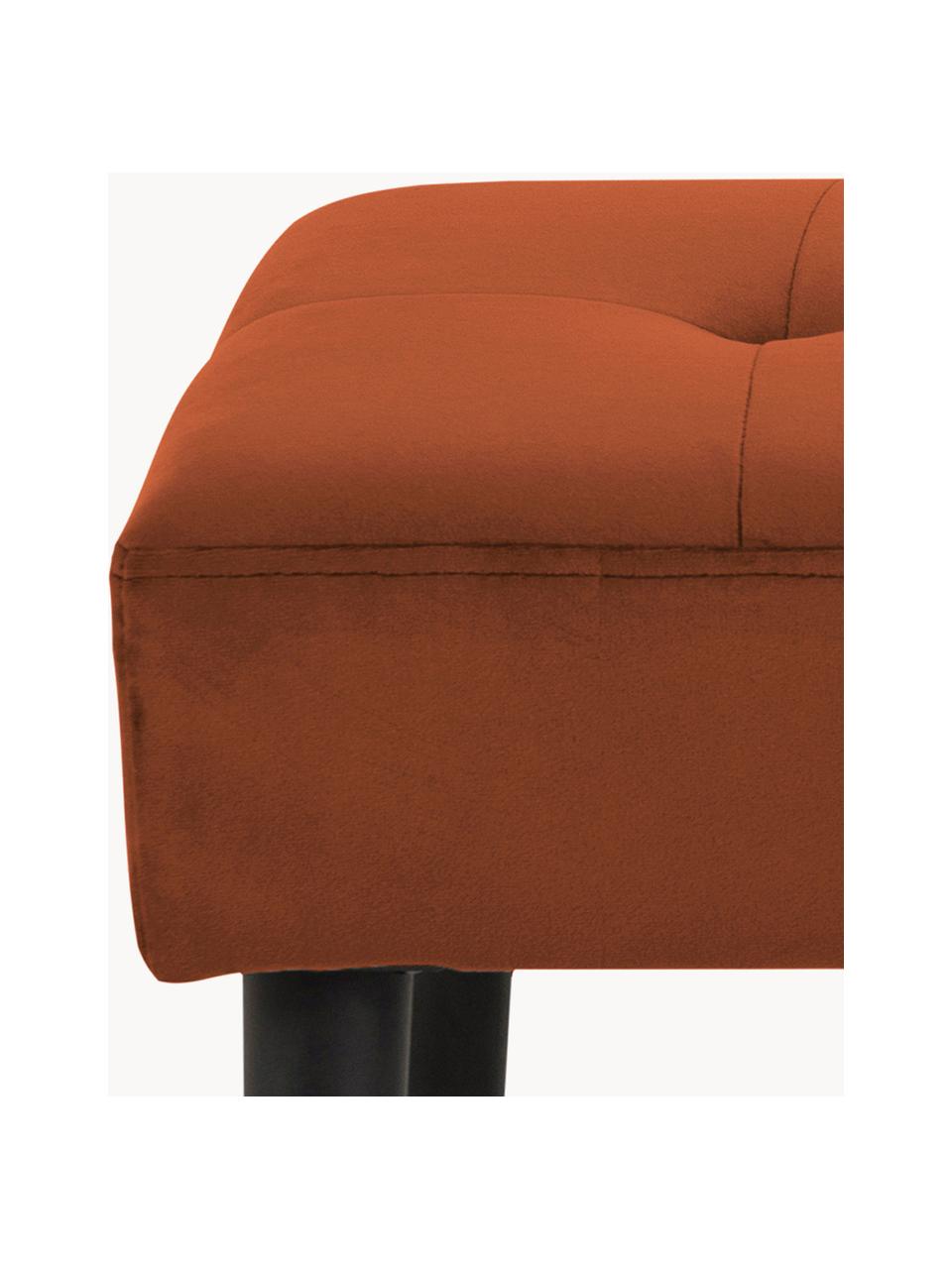 Banquette en velours Glory, Velours terracotta, larg. 95 x haut. 45 cm