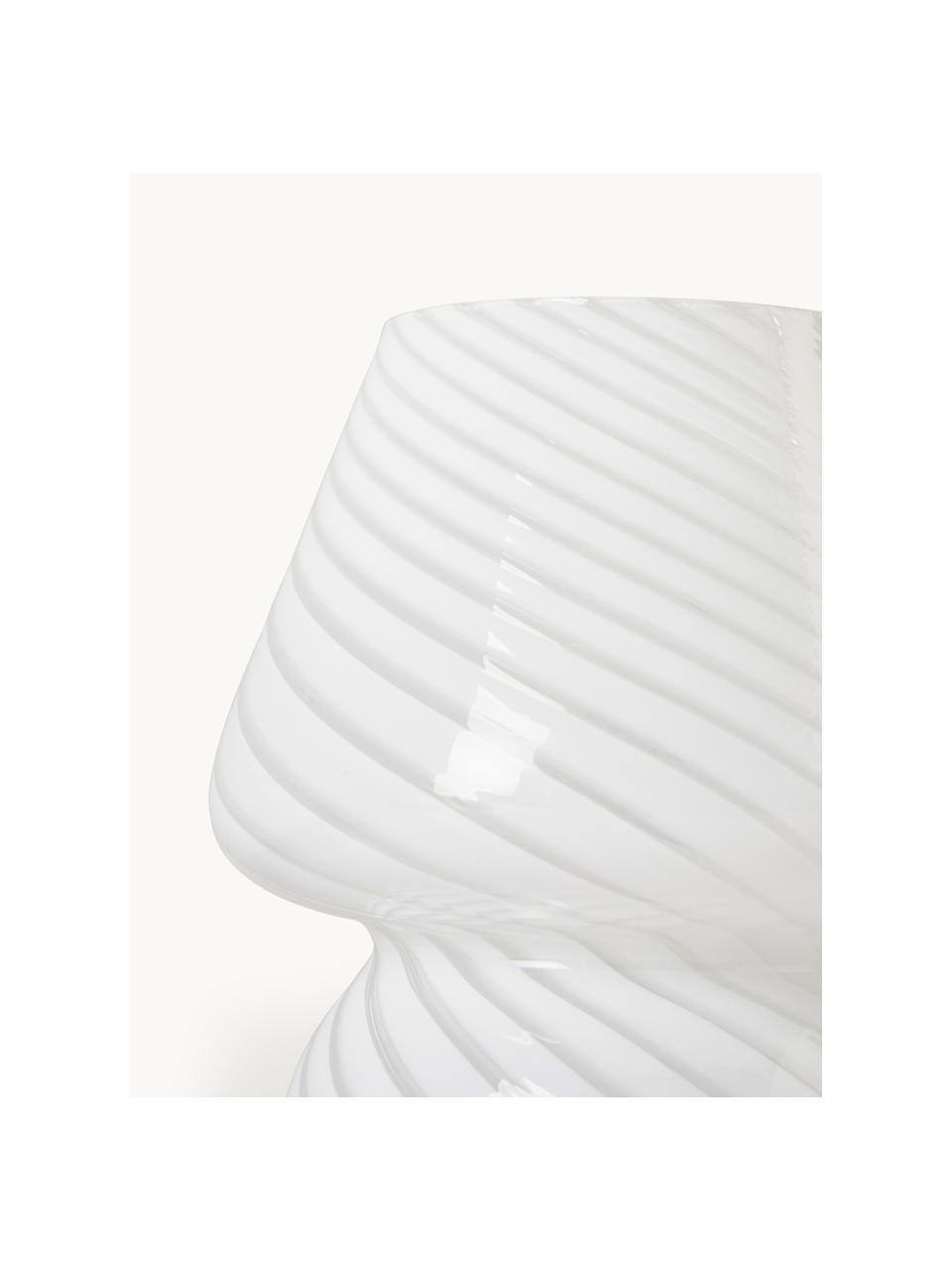 Kleine Tischlampe Lareina aus Opalglas, Weiß, Ø 15 x H 19 cm