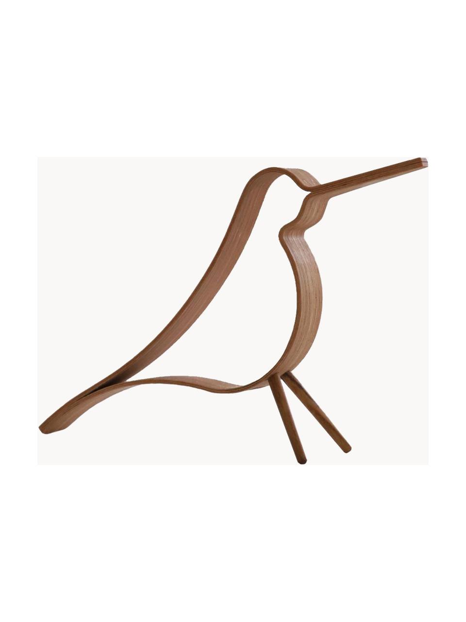 Oggetto decorativo fatto a mano a forma di uccellino Woody, Pannello MDF (fibra a media densità), Legno, Larg. 20 x Alt. 14 cm