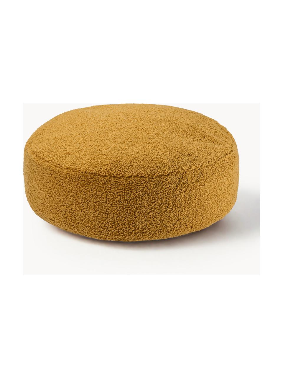 Kinder-Pouf Sugar aus Teddy, Ø 65 cm, Teddy Senfgelb, Ø 65 x H 20 cm