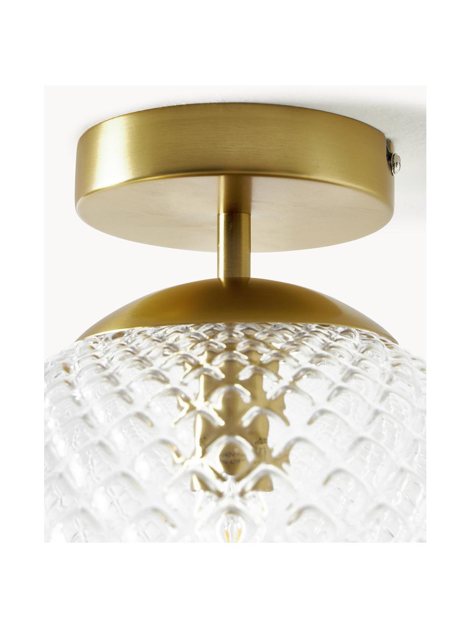 Lampa sufitowa ze szkła Lorna, Odcienie złotego, transparentny, Ø 25 x W 30 cm