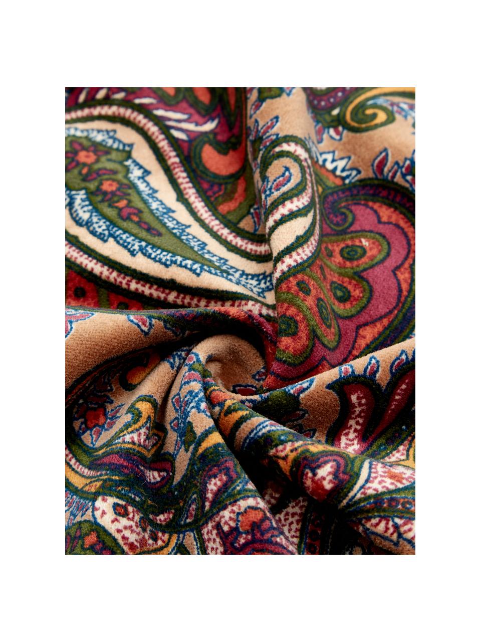 Cuscino con imbottitura Paisley, Rivestimento: 100% cotone, Beige, multicolore, Larg. 45 x Lung. 45 cm